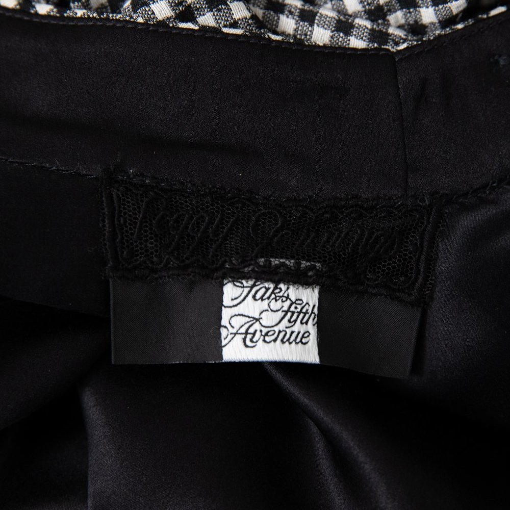Vintage M Wool Silk Gingham Plaid Check Dress - Picture 11 of 12
